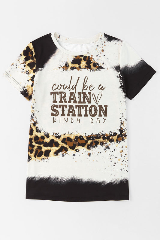 COULD BE A TRAIN STATION KINDA DAY Round Neck T-Shirt - The Lakeside Boutique