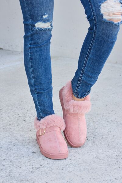 Forever Link Furry Chunky Thermal Ankle Boots - The Lakeside Boutique