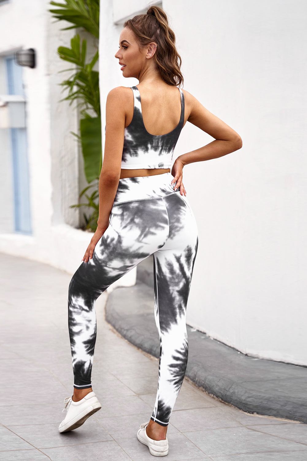 Tie-dye Crop Top and Leggings Set - The Lakeside Boutique