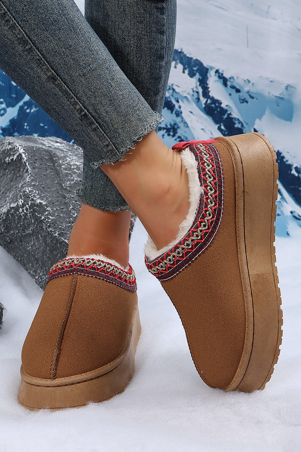 Chestnut Suede Slip on Shoes - The Lakeside Boutique