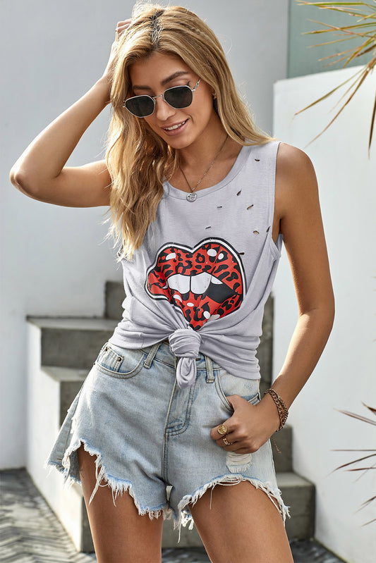 Lips Don't Lie Tank - The Lakeside Boutique