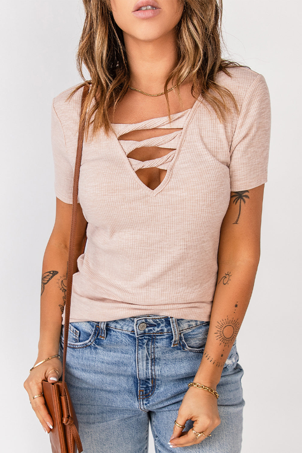 Strappy T-Shirt - The Lakeside Boutique