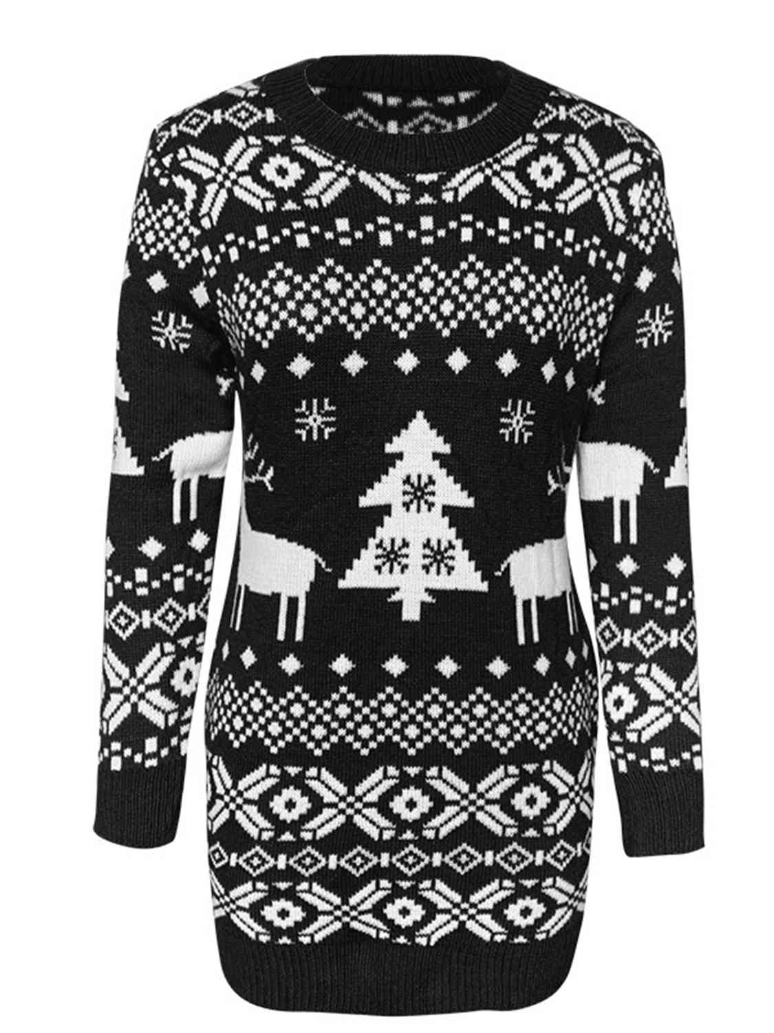 Christmas Mini Sweater Dress - The Lakeside Boutique